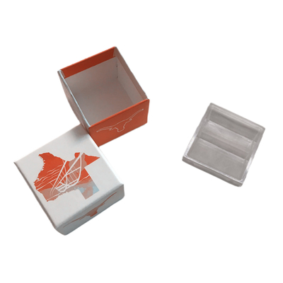 2 عدد بسته بندی شکلات چاپ جعبه کاغذ کرافت با داخل پلاستیکی شفاف