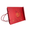 جعبه هدیه قرمز لوکس بسته بندی کیسه کاغذی سفت و سخت لوگوی سفارشی برای شکلات چای