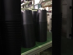 گلدان های قرمز گرد پلاستیکی گلدان های مهد کودک برای باغبانی گلدان