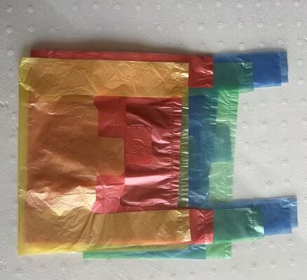 کیسه پلاستیکی قابل بازیافت HDPE سفارشی با مقاومت بالا در برابر ضربه برای خرید سوپرمارکت