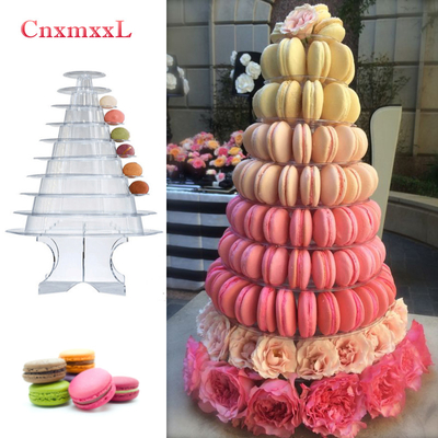Super 10 Tier Macaron Blister Tower Stand Packaging با آکریلیک