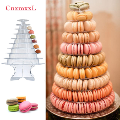 Super 10 Tier Macaron Blister Tower Stand Packaging با آکریلیک