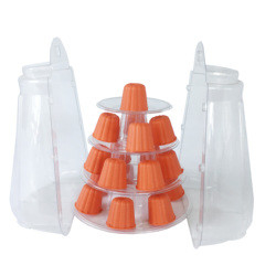 Super 10 Tier Macaron Blister Tower Stand Packaging با آکریلیک