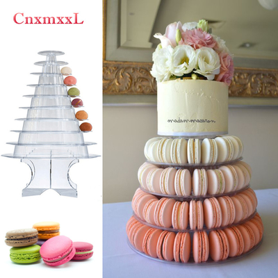 Super WOW 10 Tier Macaron Blister Tower Stand Packaging با آکریلیک
