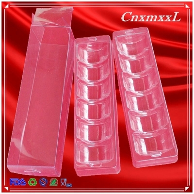 6 blister tray clear macaron plastic packaging container boxes & reusable macaron trays with 0.55 mm clear food grade PET