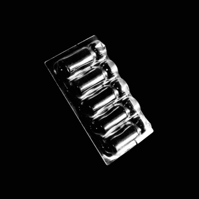 PVC شفاف PET PP Clamshell بسته بندی پلاستیک پفک آمپول سینی با ورق کارت ورودی