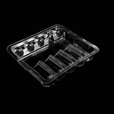 PVC شفاف PET PP Clamshell بسته بندی پلاستیک پفک آمپول سینی با ورق کارت ورودی