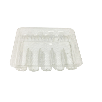سینی آمپول PET شفاف برای 2ml 3ml 5ml 10ml بطری سینی بسته بندی پلاستیکی یکبار مصرف پزشکی