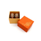 جعبه بسته بندی ماکارون کاغذ کرافت دوست داشتنی نارنجی با پوشش UV قابل بازیافت 2 عدد