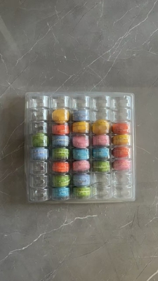 ماکارون ۴۰ جعبه شفاف دست ساز بسته بندی سینی ماکارون بسته بندی شکلات بسته بندی کف و بالا بسته بندی کیک تامین کننده
