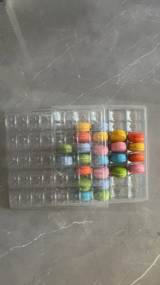 ماکارون ۴۰ جعبه شفاف دست ساز بسته بندی سینی ماکارون بسته بندی شکلات بسته بندی کف و بالا بسته بندی کیک تامین کننده