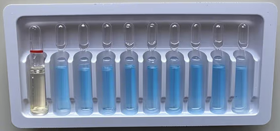 سینی فیلاژ PET سفارشی برای فیلاژ تزریق آب 1ml ~ 10ml، بسته بندی فیلاژ دارویی سفارشی