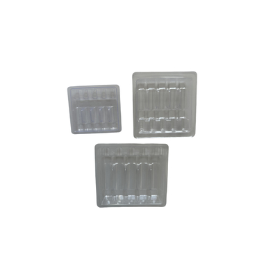 بسته بندی سفارشی برای تزریق آب 1 میلی لیتر 2 میلی لیتر 5 میلی لیتر 10 میلی لیتر PET Ampoule Tray