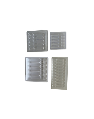 بسته بندی سفارشی برای تزریق آب 1 میلی لیتر 2 میلی لیتر 5 میلی لیتر 10 میلی لیتر PET Ampoule Tray