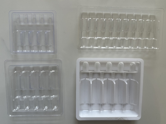بسته بندی ظرف پفک برای آب تزریقی دارو 1ml 2ml 5ml 10ml ظرف آمپول PET سفارشی سازی