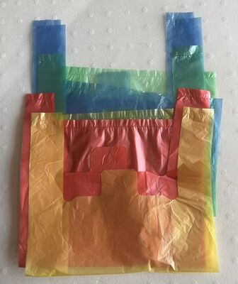 کیف دستی پلاستیکی قابل بازیافت HDPE سفارشی با مقاومت بالا در برابر ضربه برای خرید سوپرمارکت
