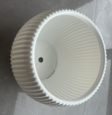 Nordic Minimalist PE Coated Ceramic Flowerpot in Multiple Sizes for Indoor and Outdoor Use