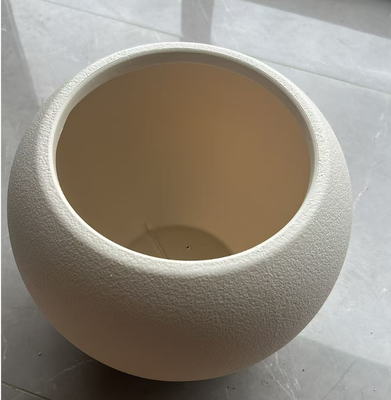 گلدان گل پیچک سبز گرد HDPE با طرح سرامیکی بدلی ضخیم و سایزهای متعدد
