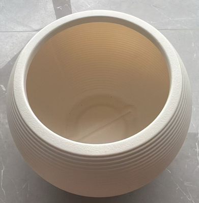 گلدان گل پیچک سبز گرد HDPE با طرح سرامیکی بدلی ضخیم و سایزهای متعدد