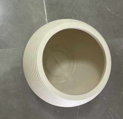 گلدان گل پیچک سبز گرد HDPE با طرح سرامیکی بدلی ضخیم و سایزهای متعدد