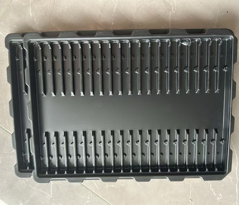 سینی بلیستر پلاستیکی شفاف PET سازگار با محیط زیست و ضد الکتریسیته ساکن با طراحی سفارشی برای قطعات الکترونیکی