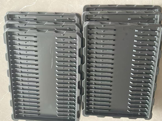 سینی بلیستر مشکی عمده فروشی 30 خانه 60*41*15 ضد الکتریسیته ساکن برای بسته بندی بردهای مدار چاپی